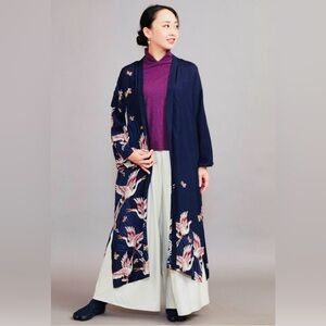 Cardigan Kimono (Dark Navy Tsuru)